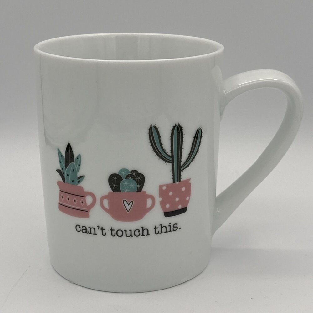 10 Strawberry Street Can’t Touch This Fun Cactus Ceramic Coffee, Tea Mug